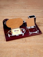 Набор настольный, органайзер 5 в 1 с визитницей и часами, 34×20×13 см - Фото 6