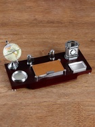 Набор настольный, органайзер 7 в 1, часы, лок для бумаги, визитница, глобус, подставка для печати, карандашница, 40×20×17, МИКС - Фото 12