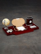 Набор настольный, органайзер 7 в 1, часы, лок для бумаги, визитница, глобус, подставка для печати, карандашница, 40×20×17, МИКС - Фото 14