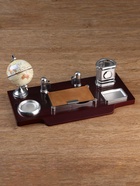 Набор настольный, органайзер 7 в 1, часы, лок для бумаги, визитница, глобус, подставка для печати, карандашница, 40×20×17, МИКС - Фото 6