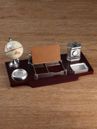 Набор настольный, органайзер 7 в 1, часы, лок для бумаги, визитница, глобус, подставка для печати, карандашница, 40×20×17, МИКС - Фото 7