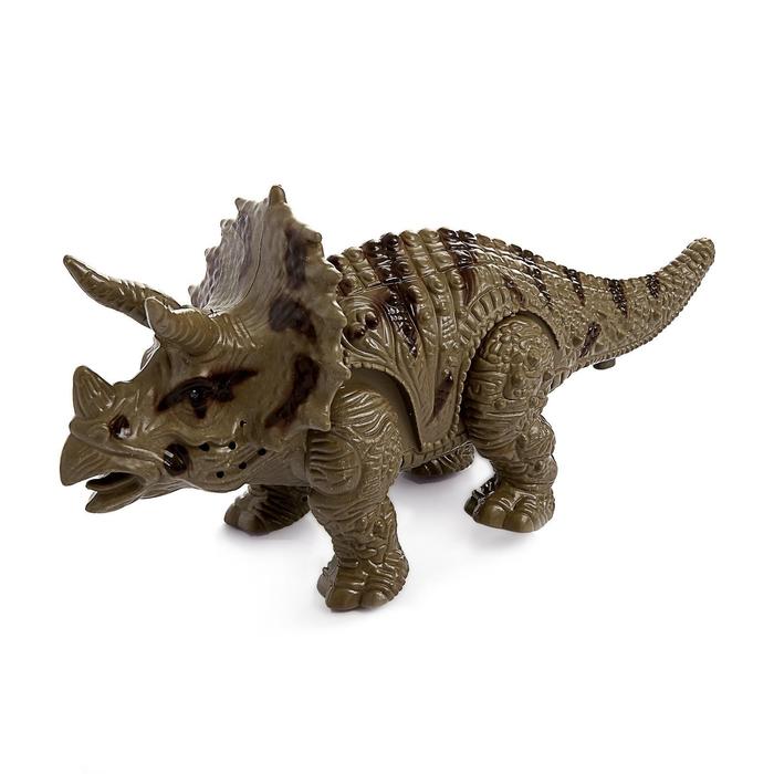 Динозавр «Трицератопс», работает от батареек, световые и звуковые эффекты, МИКС - фото 1905584354