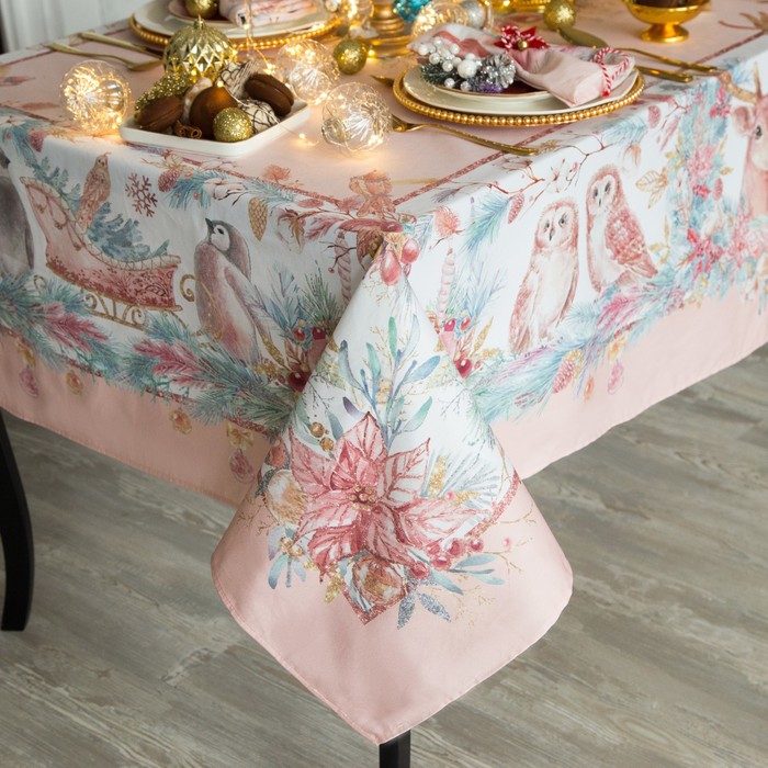 Набор столовый Pink magic: скатерть 150х110см +/-3см с ГМВО, салфетки 40х40см-4 шт, хл100% - фото 1884958772