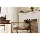 Кашпо плетёное Доляна «Цветы», 12×15×13 см, цвет коричневый - Фото 8