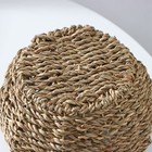 Кашпо плетёное Доляна «Цветы», 12×15×13 см, цвет коричневый - Фото 3