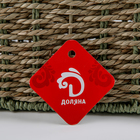 Кашпо плетёное с ручкой "Цветы", цвет зелёно-коричневый - Фото 2