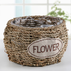 Кашпо плетёное "Микс", цвет коричневый - Фото 3