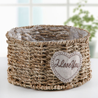 Кашпо плетёное "Микс", цвет коричневый - Фото 4