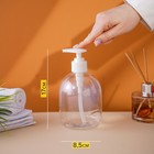 Дозатор для жидкого мыла Доляна, 500 мл, 8,5×17 см, цвет прозрачный - фото 4284207