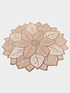 Салфетка сервировочная на стол Доляна «Цветок», d=38 см, золотая - Фото 12