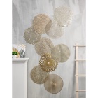 Салфетка сервировочная на стол Доляна «Цветок», d=38 см, золотая - Фото 15