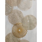 Салфетка сервировочная на стол Доляна «Цветок», d=38 см, золотая - Фото 5