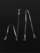 Лямки для бюстгальтера, силиконовые, фурнитура металл, 0.5 см, 37 см, пара, прозрачные - Фото 5