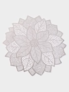 Салфетка сервировочная на стол «Цветок», d=38 см, серебряная - Фото 1