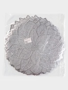 Салфетка сервировочная на стол «Цветок», d=38 см, серебряная - Фото 6