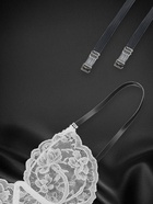 Лямки для бюстгальтера, силиконовые, фурнитура металл, 4 полосы, 1 см, 37 см, пара, прозрачные - Фото 2