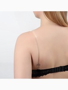 Лямки для бюстгальтера, силиконовые, фурнитура металл, 4 полосы, 1 см, 37 см, пара, прозрачные - Фото 7