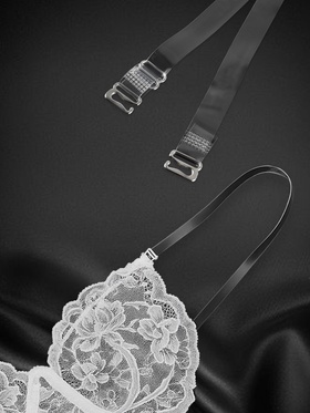 Лямки для бюстгальтера, силиконовые, фурнитура металл, 1 см, 37 см, пара, прозрачные (комплект 4 шт)