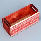 Деревянный ящик с ручками «Красный», 24.5 × 5 × 10 см - Фото 6