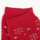 Носки женские махровые «Снежинки», цвет бордовый, размер 23-25 - Фото 3