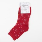 Носки женские махровые «Снежинки», цвет бордовый, размер 23-25 - Фото 5