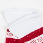 Носки женские махровые «Снежинки», цвет бордо, размер 23-25 - Фото 3