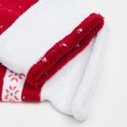 Носки женские махровые «Снежинки», цвет бордо, размер 23-25 - Фото 4