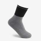Носки женские махровые, цвет серый/черный, размер 23-25 - фото 9483549