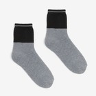 Носки женские махровые, цвет серый/черный, размер 23-25 - Фото 2