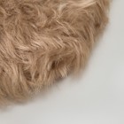 Сидушка на стул меховая Доляна "Пушинка" цв.бежевый d 30 cm,100% п/э - Фото 3
