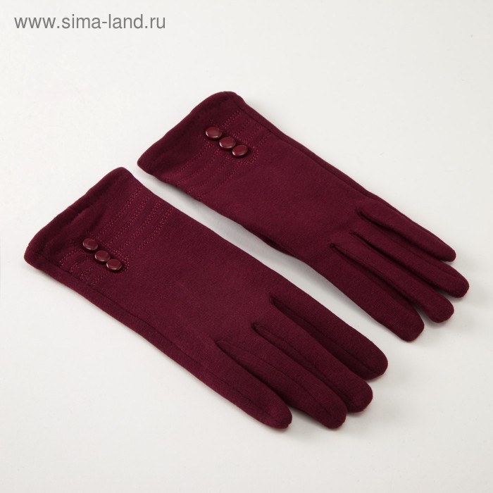 Перчатки женские MINAKU "Леди", размер 17 , цвет бордо - Фото 1