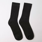 Носки мужские махровые, цвет чёрный, размер 27-29 - фото 11356707