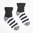 Носки женские махровые «Полоски», цвет серый, размер 23-25 - Фото 2
