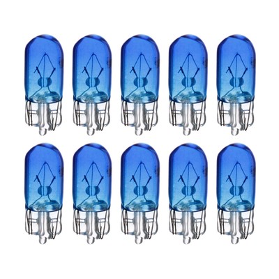 Галогенная лампа для авто Cartage BLUE, T10, W5W, 12 В, 5 Вт, набор 10 шт.