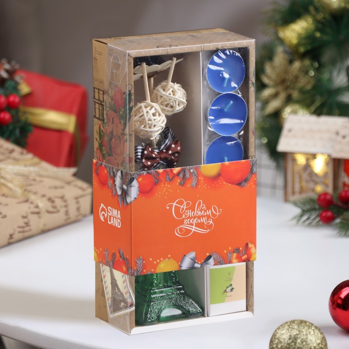 Набор подарочный «Париж» (диффузор и свечи) жасмин, «Богатство аромата» - Фото 1