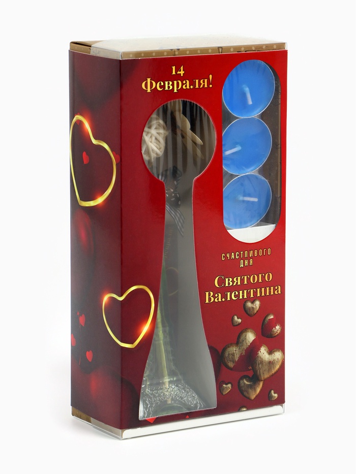 Набор подарочный «Париж» (диффузор и свечи) жасмин, «Богатство аромата» - Фото 1