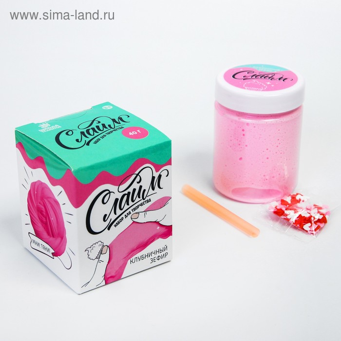 Набор для творчества «Слайм. Клубничный зефир» - Фото 1