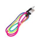 Кабель Luazon, microUSB - USB, 2 A, 1 м, оплётка нейлон, разноцветный - Фото 2