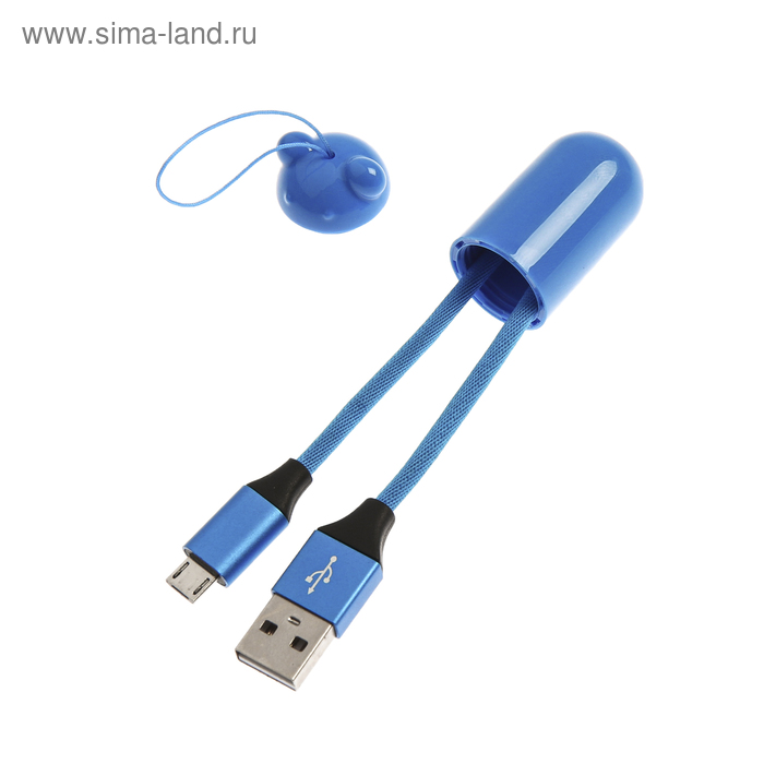 Кабель брелок LuazON, micro USB - USB, 2 А, 20 см, в форме мишки, МИКС - Фото 1