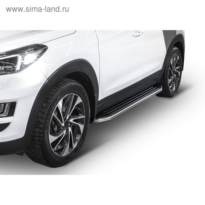 Порог-площадка "Premium" RIVAL, Hyundai Tucson 2015-н.в., Kia Sportage 2016-н.в., с крепежом, A173ALP.2309.2 - Фото 1