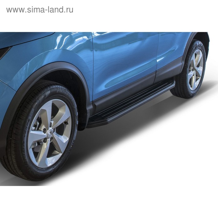 Порог-площадка "Premium-Black" RIVAL, Nissan X-Trail 2013-н.в., Nissan Qashqai 2019-2022, с крепежом, A173ALB.4113.1 - Фото 1