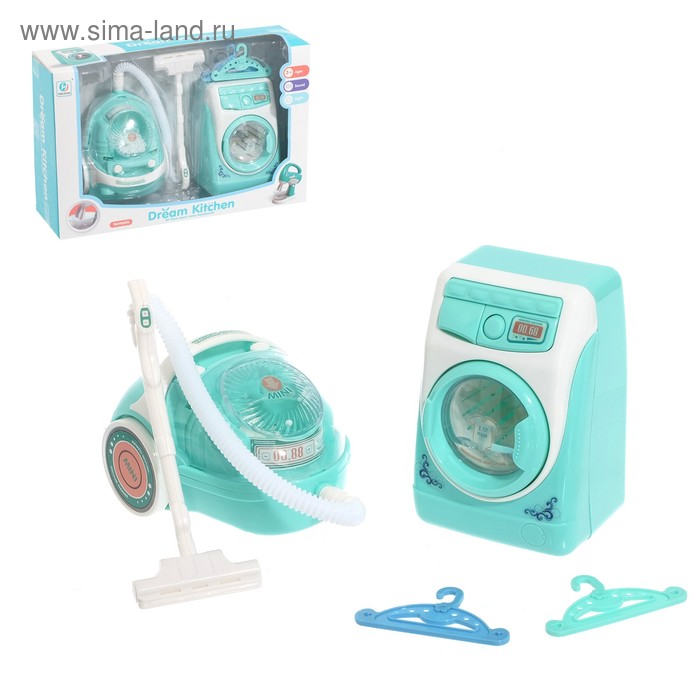 Набор игровой бытовой техники «Весёлая уборка», со световыми и звуковыми эффектами - Фото 1