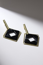 Серьги ассорти «Иллюзия», цвет чёрный в золоте 4437933 - фото 16562239