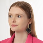 Серьги ассорти «Иллюзия», цвет чёрный в золоте - Фото 2