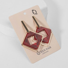 Серьги ассорти «Иллюзия», цвет красный в золоте - Фото 1