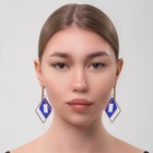 Серьги ассорти «Иллюзия», цвет синий в золоте - Фото 4