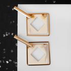 Серьги ассорти «Иллюзия», цвет белый в розовом золоте - Фото 1