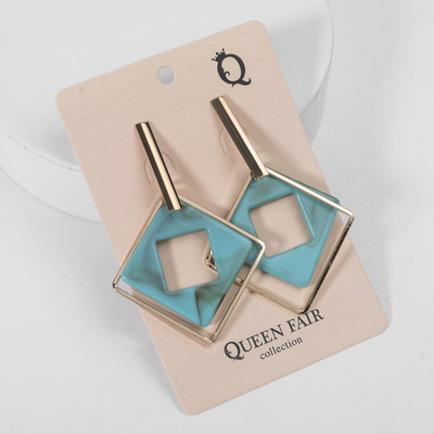 Серьги ассорти «Иллюзия», цвет морской в золоте