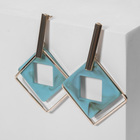 Серьги ассорти «Иллюзия», цвет морской в золоте - Фото 2