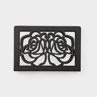 Салфетница Доляна «Цветы», 15×4×10 см, цвет чёрный - фото 4284285